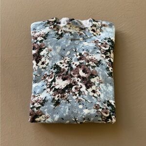 Georgette Floral Fine Knit Sweater